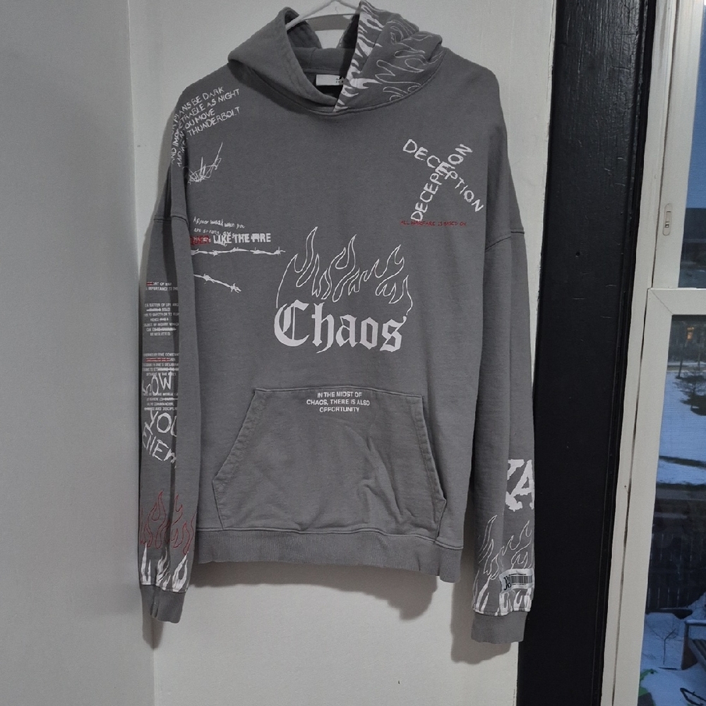 Men's Graphic Hoodie in Gray